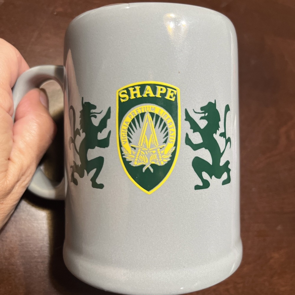 SHAPE NATO Mug Military Collectible Belgium Vigilia Pretium Libertatis Coffee‎